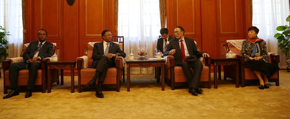 向巴平措副委员长会见马达加斯加埃里总统